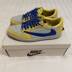 Travis Scott Women’s Air Jordan 1 Canary  Size 12.5