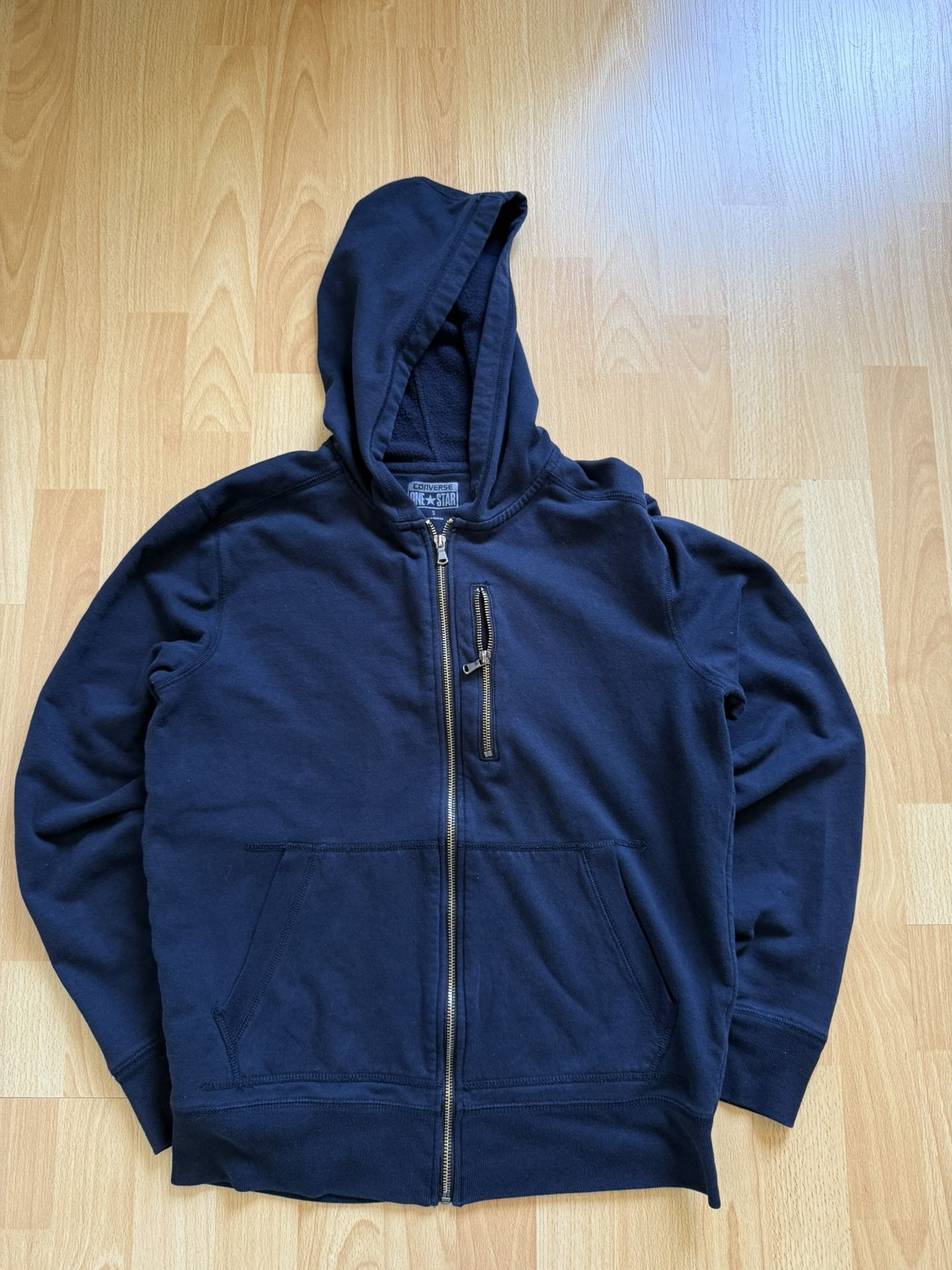 Converse All Star Full Zip Navy Hoodie Mens Small