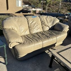 Leather Sofa, Loveseat, Chair With ottoman 