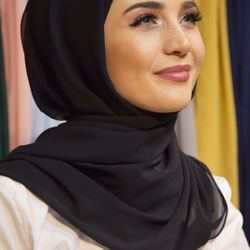 Ready Made Practical Bonnet Shawl  Dimensions: 200x70 CM  Fabric: Multi Chiffon , inner bonnet: jersey fabric  