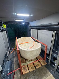 Custom Travertine Soak Tub