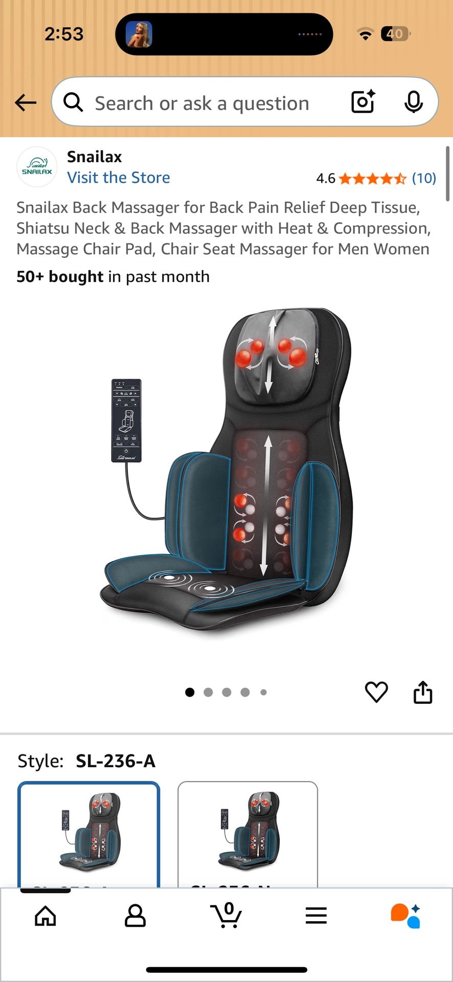 Massage Chair Pad from Snailax