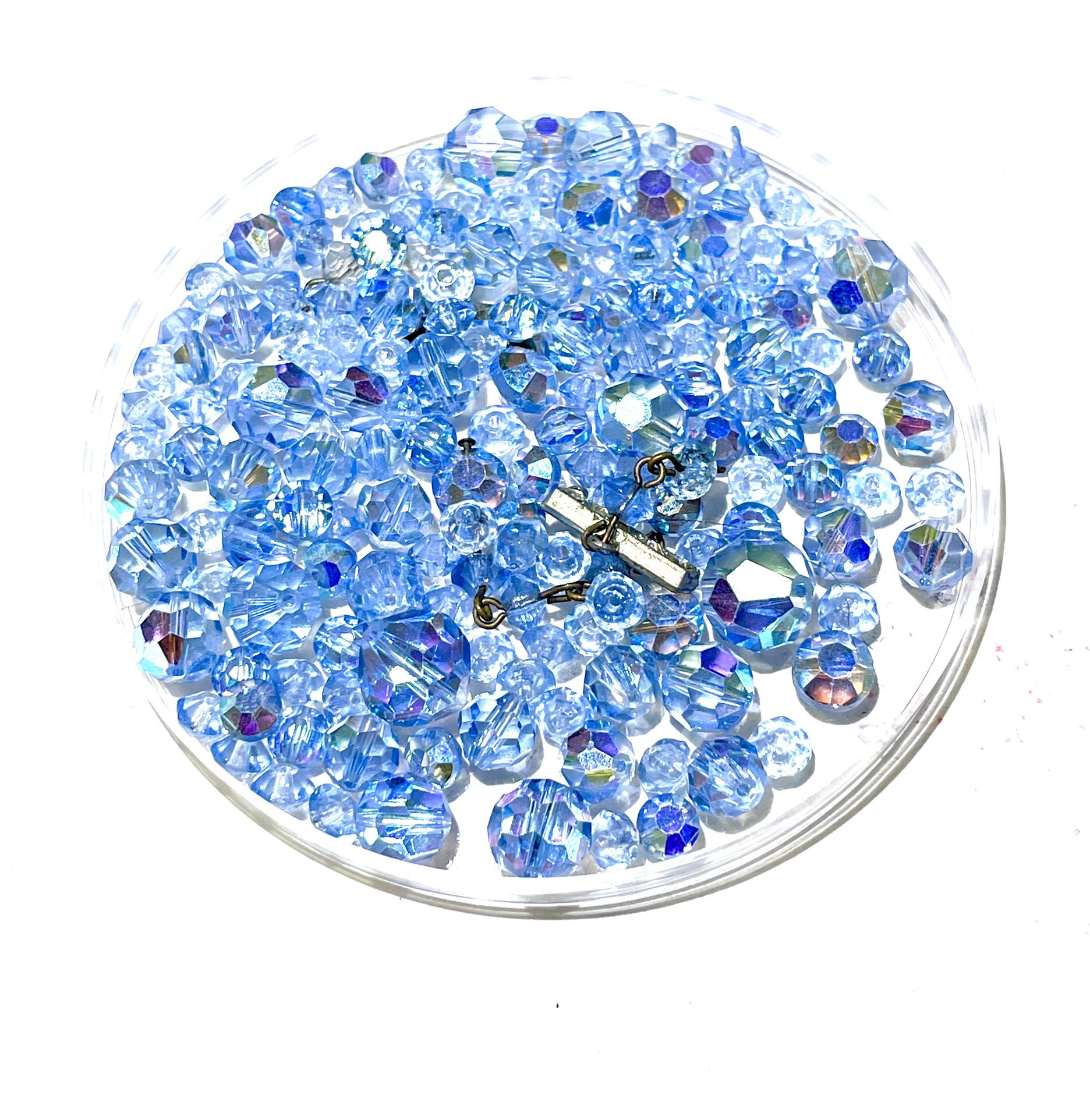 Vintage Blue Crystal Beads 