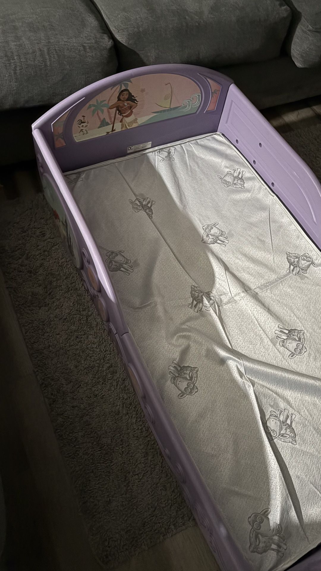 Toddler Bed With Mattress (Moana Edition)