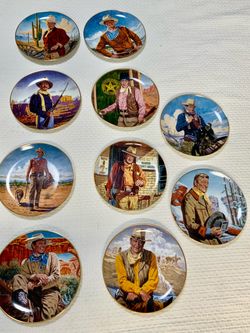 Set 10 plates, John Wayne