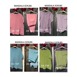mandala Scrubs Plus Size Women $50 For All