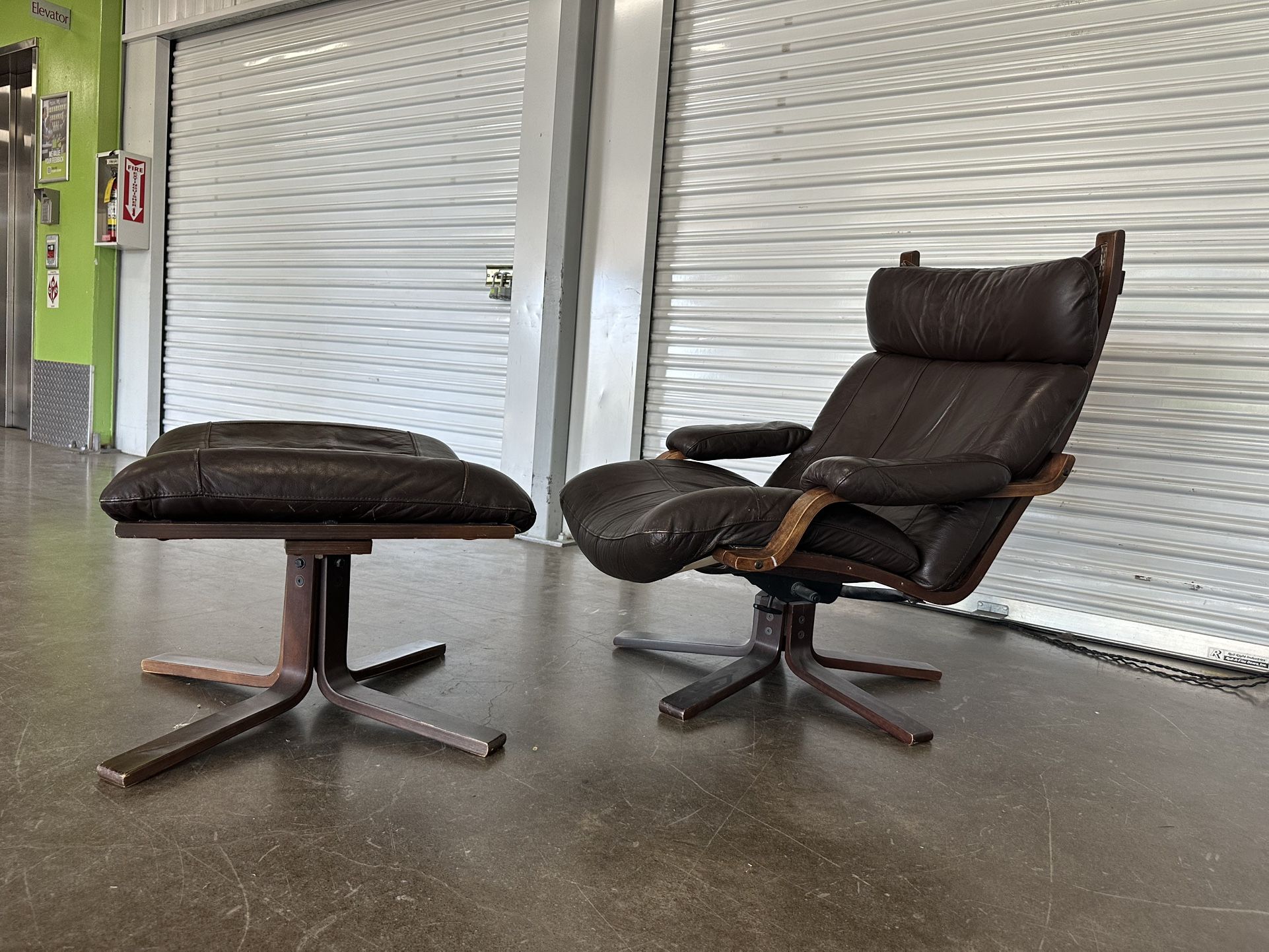 Vintage Leather Westnofa Sling Chair