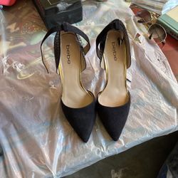 Women’s Heels With Ankle Strap, Snakeskin And Suede By Bebe