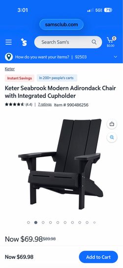 Adirondack chair with cup holder