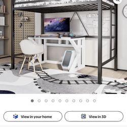 Metal Loft Bed Twin Size