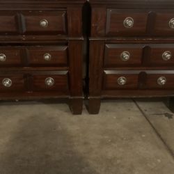 Two brown dressers