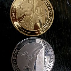 REAL Gold And Silver Plated Half Ounce Coin