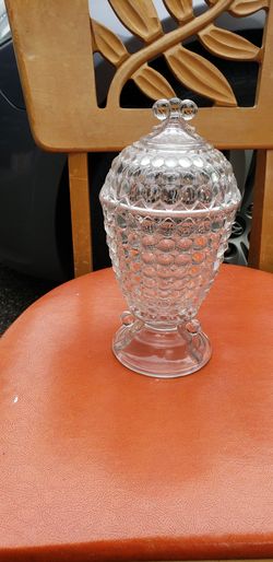 1874 EAPG Pattern Glass Adams Thousand Eye Covered Glass Candy Dish