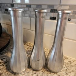 Party Decor Silver Glass Vases 9 Available 