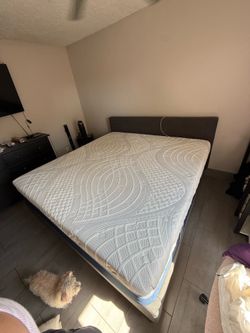 King sized mattress & bed frame