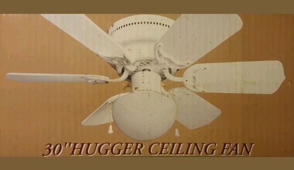 Home Trends White 30 Hugger Ceiling Fan W Light Kit Style