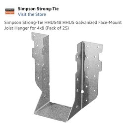 Simpson Strong-Tie HHUS48 HHUS Galvanized Face-Mount Joist Hanger for 4x8 (box of 50)
