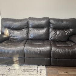 real leather recliner couch