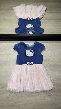 Y2K 2000s Kids / Toddlers Sanrio Hello Kitty Embroidered Hello Kitty Dress Skirt