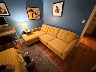 West Elm Drake 86′′ Reversible Sectional – Dijon