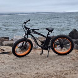Ecotric Hammer Electric Fat Tire Beach Snow Bike - Orange