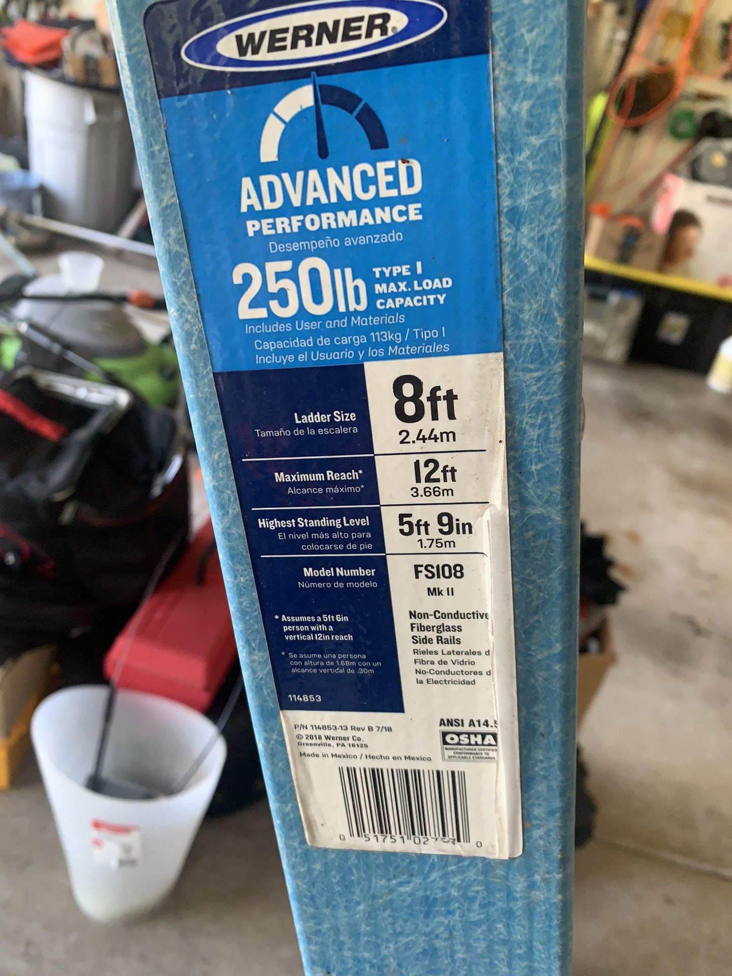 Werner 8ft Fiberglass Type 1 Ladder