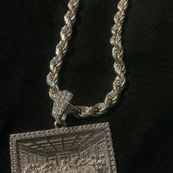 Moissanite "The Last Supper" 925 Pendant With 18inch 925 Chain