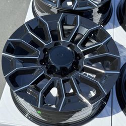 NEW ARRIVALS 22" Wheels 22x9 8x180 Rims Chevy Silverado GMC 2500HD 3500 Sierra 3500HD Chevrolet 2500 Denali AT4 AT4x Ultimate ZR2