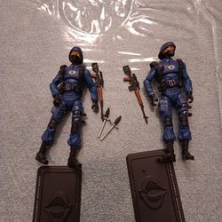 Gi Joe 25th Anniversay, 2 Loose Cobra Officers