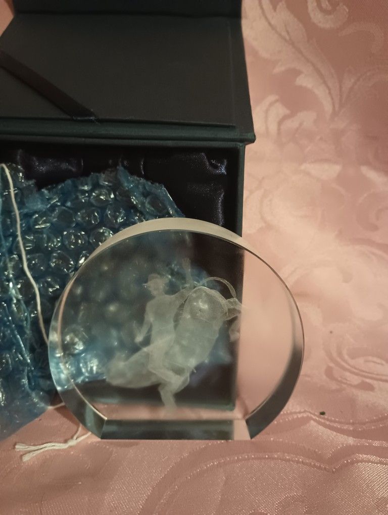 Leaded Crystal Bucking Cowboy