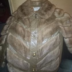 Authentic Real Fur And Leather Jacket.  