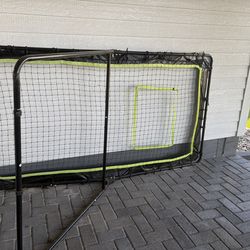 Folding Lacrosse Rebounder Volleyball Bounce Net in. Back Pitchback Baseball Softball Training Screen