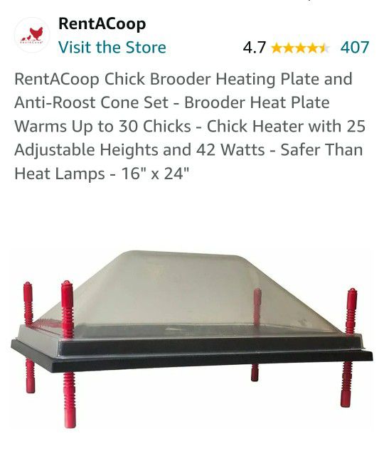 Poultry Heating Plate.   16×24.  Never Used.
