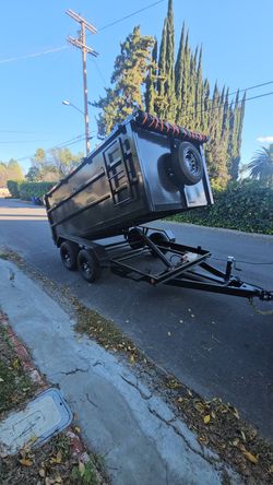 BRAND NEW DESIGN DUMP TRAILER 12x8x4 12,000 LBS ROLLING TARP AND SPARE TIRE HYDRAULIC SYSTEM ELECTRIC BRAKES TITLE IN HAND FOR ANY QUESTION TEXT ME PL