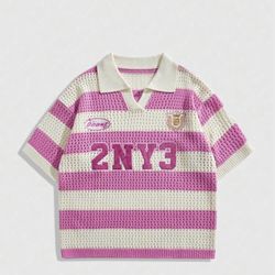 Pink And White Eyns Hoodie