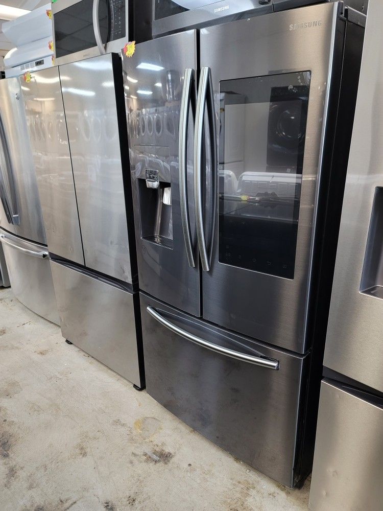 Black Stainless Steel Samsung Family Hub French Door Refrigerator