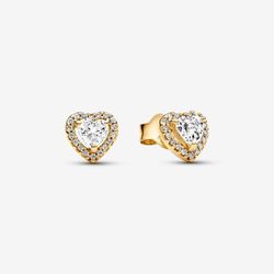 Pandora Elevated Heart Stud Earrings