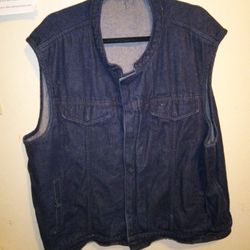 Fmg Motorcycle Denim Vest 