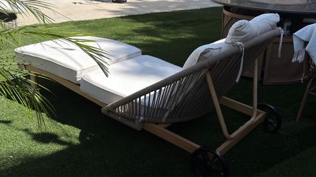 Outdoor Chaise Lounge with Cushions