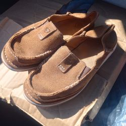 Ariat Brown Leather Suede Slip On Shoes