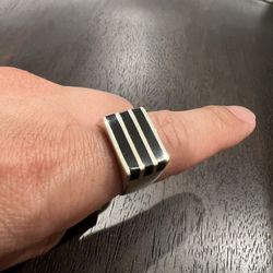 Mens Degs & Sal Silver Ring