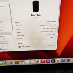 Apple MAC Pro A1481 Late 2013 Xeon 6-Core 3.5GHz 32GB 1TB SSD Dual FirePro D500