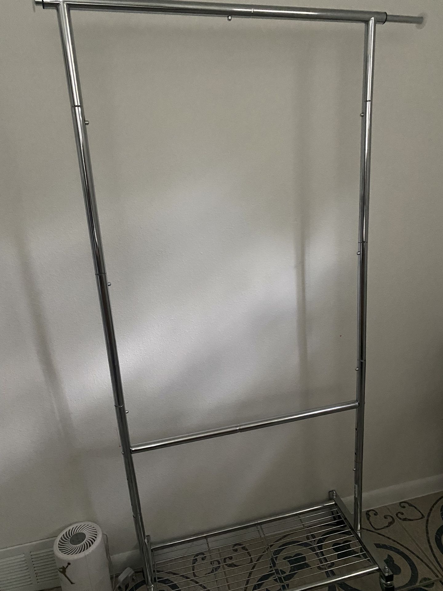 Sturdy Double Clothes Rack Side Hangers Shoe Storage No Tools Needed