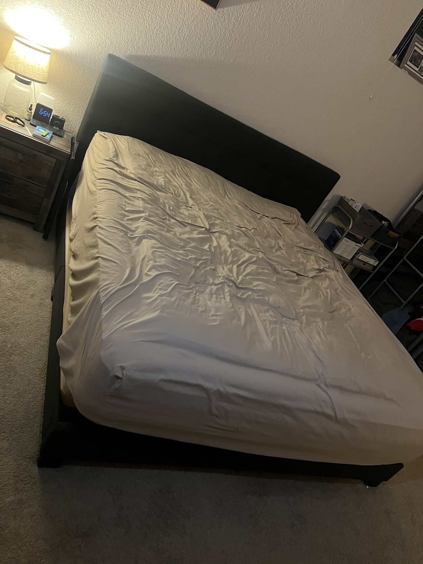 King Bed Frame, King Box Spring, And Cal King Mattress