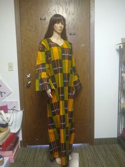 African wax print dress