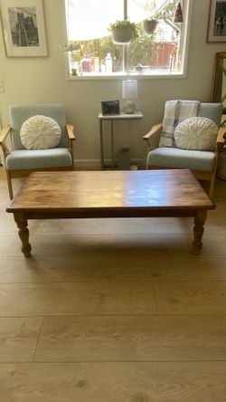 Solid wood coffee table