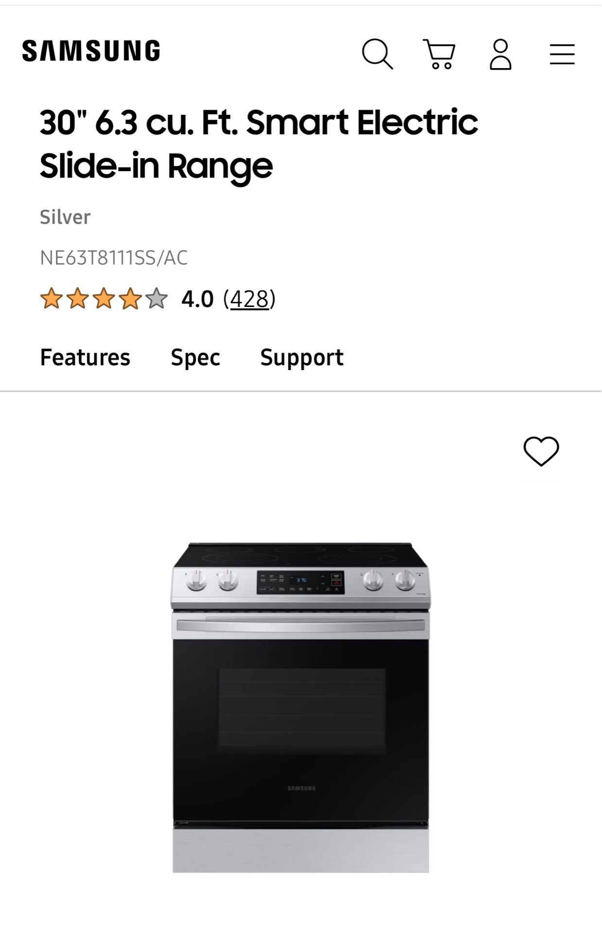 Samsung Electric Stove