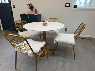 CB2 Dining Table and Four Chairs