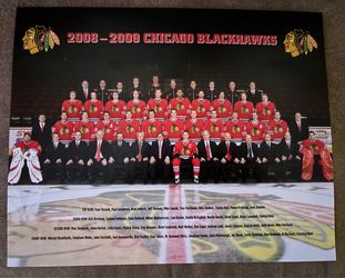 2008-2009 Chicago Blackhawks team and 4 members photo