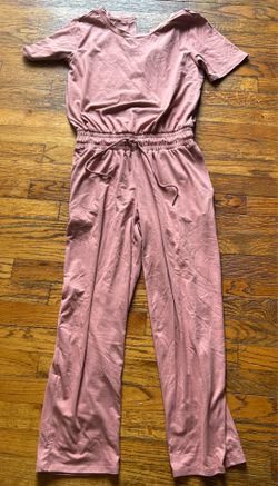 Women's  Pink jumpsuit with drawstring waist